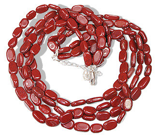 Design 1530: brown,red jasper multistrand necklaces