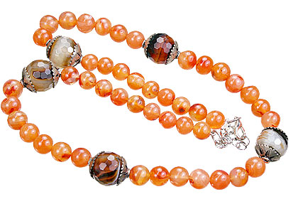 Design 15559: orange carnelian necklaces
