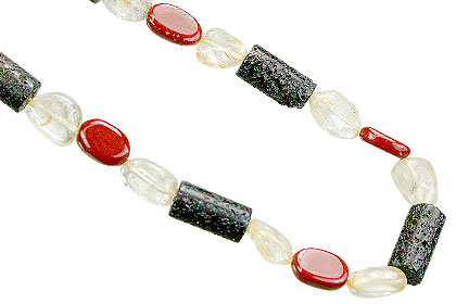 Design 15564: multi-color multi-stone necklaces