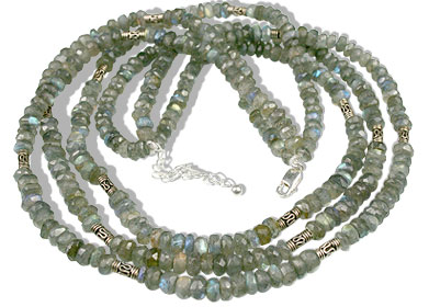 Design 1581: blue,gray labradorite contemporary necklaces