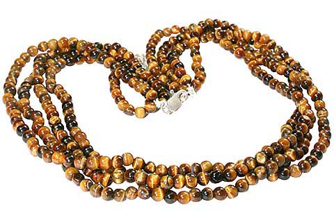 Design 16: brown tiger eye multistrand necklaces