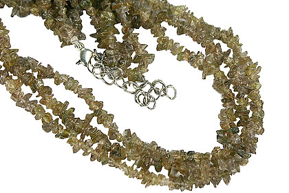 Design 16373: brown smoky quartz chipped necklaces