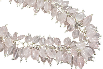 Design 16655: pink rose quartz necklaces