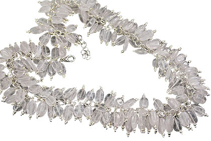 Design 16656: pink rose quartz necklaces