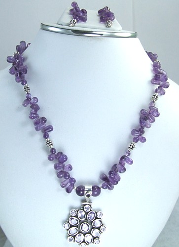 Design 1695: purple amethyst necklaces