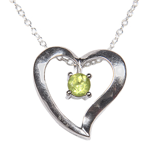 Design 18086: green peridot necklaces