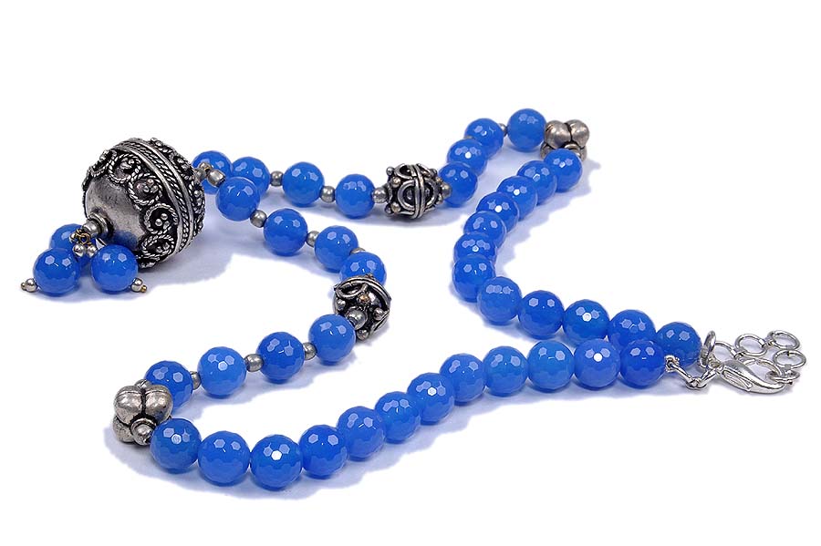 Design 18150: blue onyx necklaces