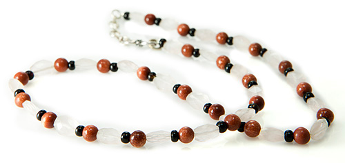 Design 20925: multi-color multi-stone necklaces