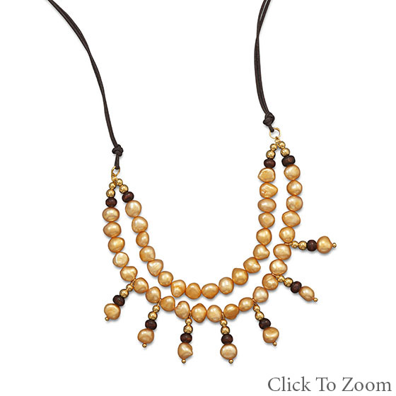 Design 22026: multi-color pearl necklaces
