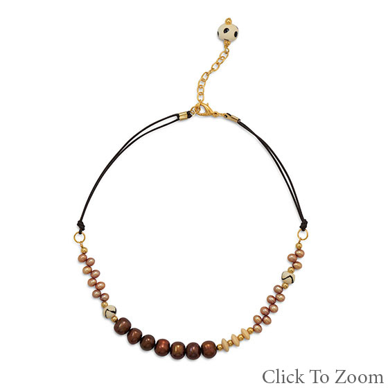 Design 22028: multi-color pearl necklaces