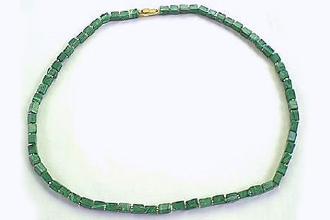 Design 258: green malachite necklaces