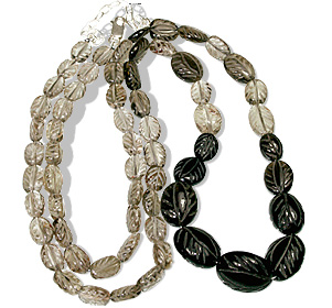 Design 268: brown smoky quartz necklaces