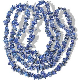 Design 3013: blue lapis lazuli chipped necklaces