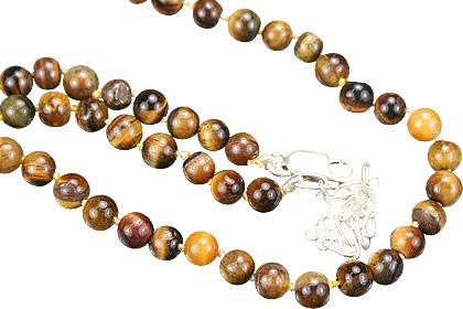 Design 3017: brown tiger eye necklaces