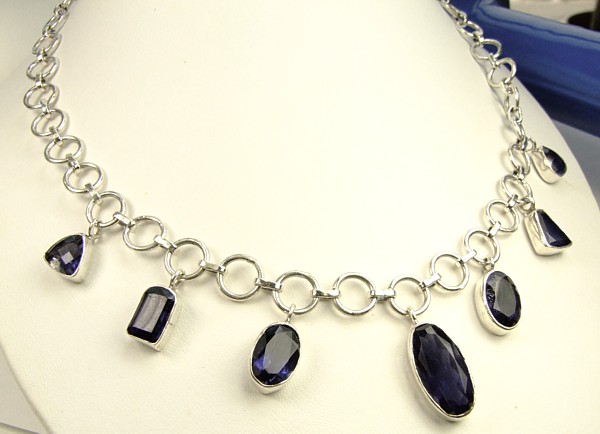 Design 3060: blue,purple iolite necklaces