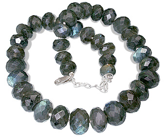 Design 3143: blue,gray labradorite necklaces