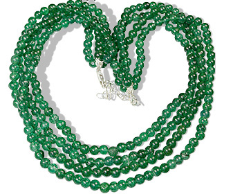 Design 388: green aventurine christmas, multistrand necklaces
