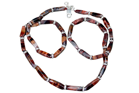 Design 41: brown,red tiger eye necklaces