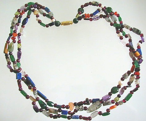 Design 427: mixed multi-stone necklaces