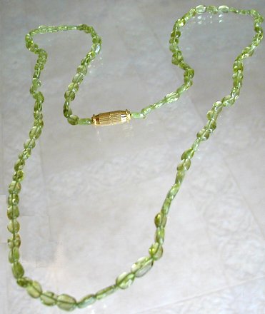Design 430: green peridot necklaces