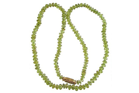 Design 449: green peridot necklaces