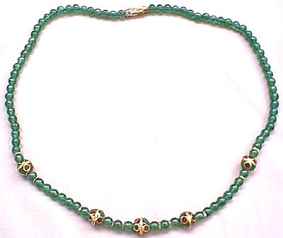 Design 45: Green aventurine ethnic necklaces