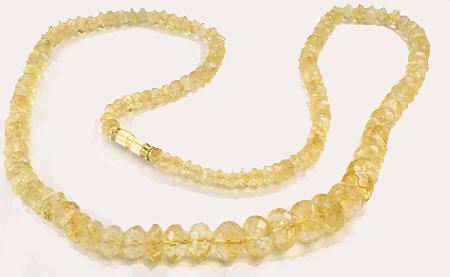 Design 454: yellow citrine necklaces