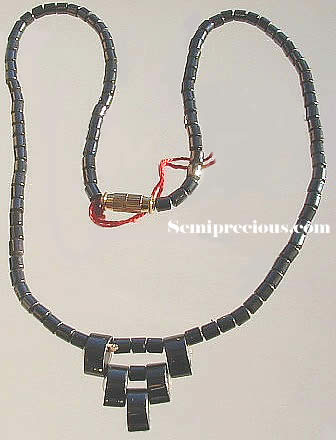 Design 455: black hematite necklaces