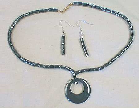 Design 46: gray hematite necklaces