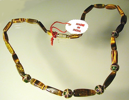 Design 481: brown tiger eye ethnic necklaces