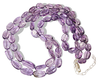 Design 5079: purple amethyst multistrand necklaces