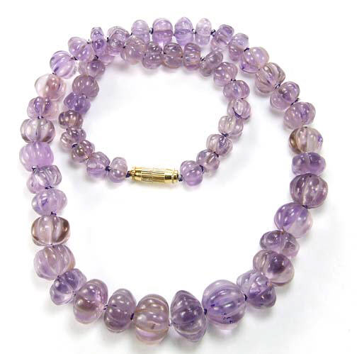Design 5164: purple amethyst necklaces