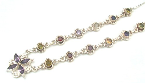 Design 531: purple,multi-color amethyst necklaces