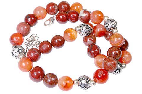 Design 5503: orange,red carnelian classic necklaces