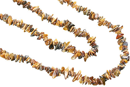 Design 5511: brown,multi-color tiger eye chipped necklaces