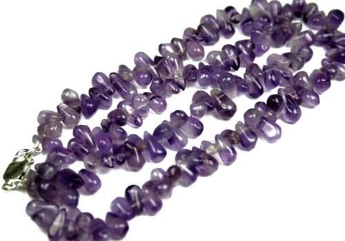 Design 553: purple amethyst drop necklaces