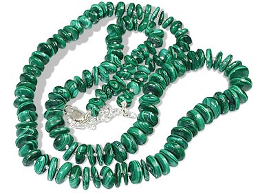 Design 558: green malachite necklaces