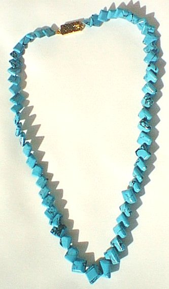 Design 588: blue turquoise necklaces