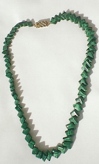 Design 590: green malachite necklaces