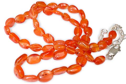 Design 6491: orange carnelian necklaces