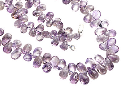 Design 6965: purple amethyst drop necklaces