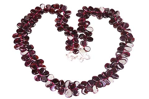 Design 70: red garnet drop necklaces