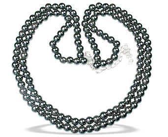 Design 703: black hematite multistrand necklaces
