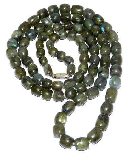 Design 7440: Green, Grey labradorite ethnic necklaces