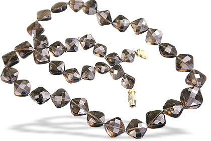 Design 7449: brown smoky quartz necklaces