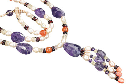 Design 7452: purple amethyst necklaces