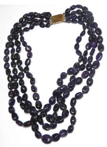 Design 7456: purple amethyst necklaces