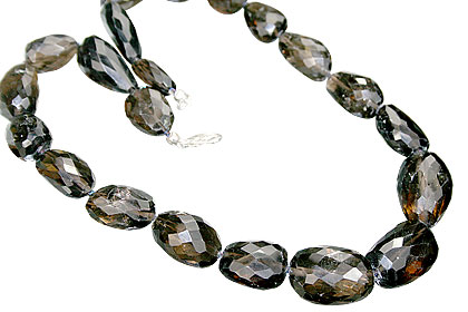 Design 7468: brown smoky quartz necklaces