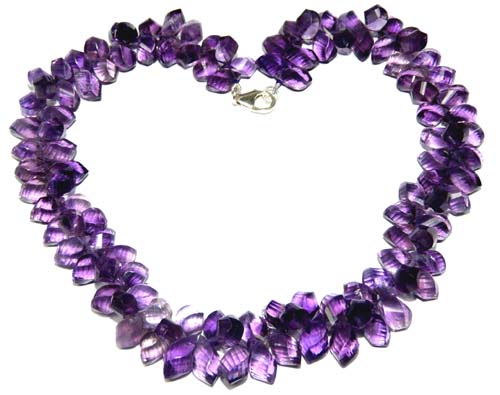 Design 7563: Purple amethyst necklaces