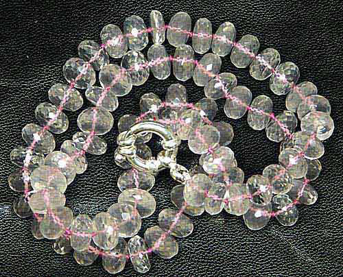 Design 7571: pink rose quartz necklaces